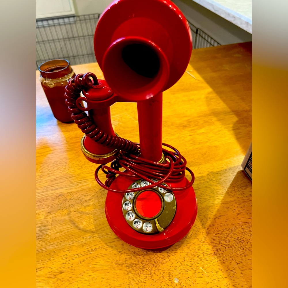 Vintage candlestick phone